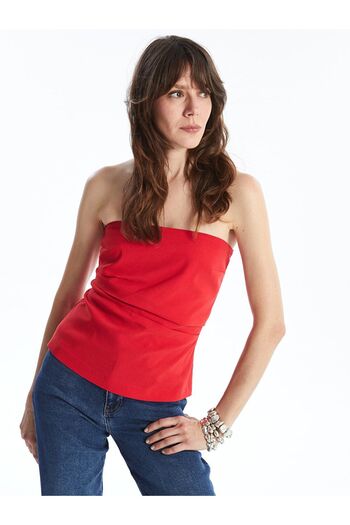 LC Waikiki Strapless Straight Crop Women's Blouse - LCW