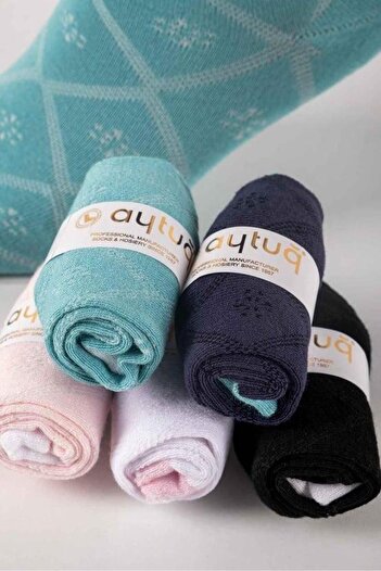 Aytuğ Kadın Bambu Patik Çorap 5 Çift Özel Kutulu, 5 Renk 34256