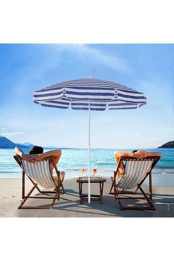 Exent 8 Telli-200 Cm Plaj Bahçe Balkon Şemsiyesi, Eğilebilen Şemsiye