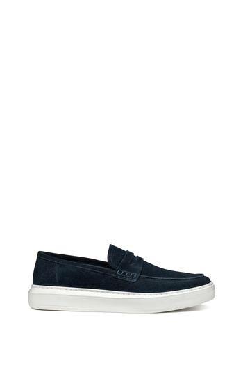 Geox Deiven Suede Leather Navy Blue Men's Loafer - U455wc00022c4002