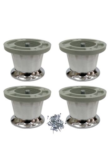 Adem Koç Dulap din plastic alb de 5 cm Picioare pentru mobilier de vestiar - Picioare de masă (4 bucăți)