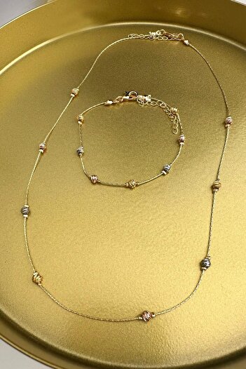 Modex Dorika Thin Chain Necklace & Bracelet Set Gift for Lover