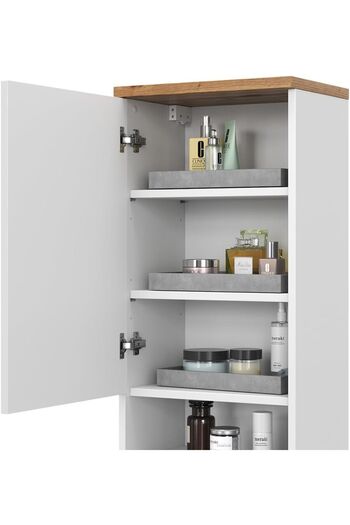 Egecan Mobilya Tek Kapaklı Askıda 4 Raflı Banyo Dolabı Havlu Dolabı Sabunluk Kiler Dolabı Erzak Dolabı Ekmek Dolabı