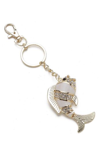 Modex Gold Yellow Dolphin Figured Keychain
