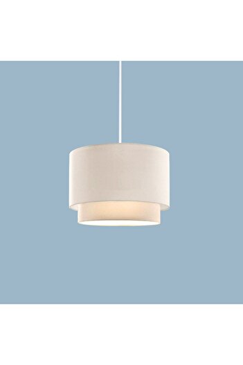 HOMİNG Home Krem Kumaş Modern Sarkıt Avize Iç Ve Dış Kumaştır-ayd-3002