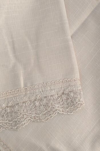 Mercan 140*180 cm Stain-Proof Slub Table Cloth Cappuccino