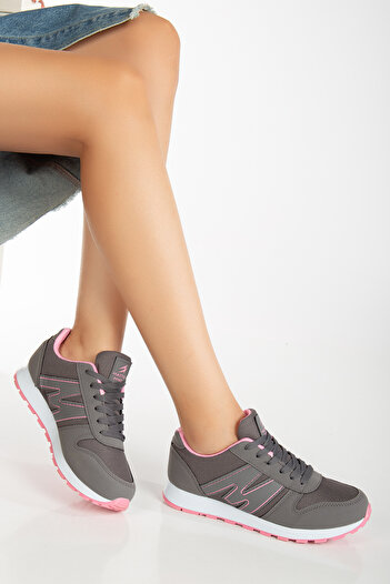 BOUIS Unisex Smoked Pink Lace-up Casual Άνετη σόλα Άνετη μαλακή περπάτημα καθημερινά αθλητικά παπούτσια