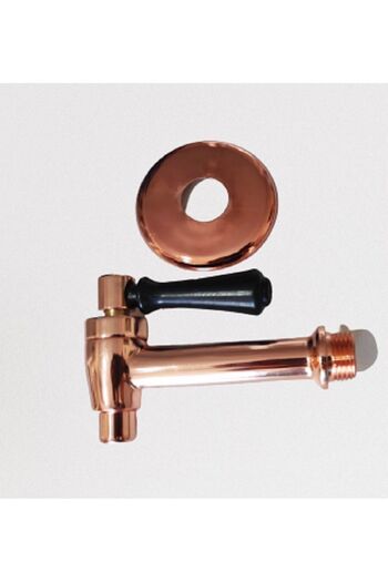 Osmanlı Hanedan Copper Faucet for Tea Stove, Copper Plated, Yellow Color, Tea Boiler Tap