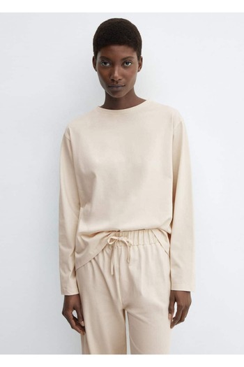 MANGO Woman Cotton Two Piece Sleepwear Set