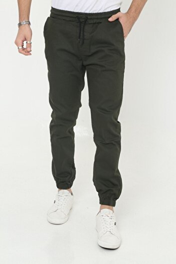 comstar Men's Basic Tight Waist Elastic Waist Khaki Jogger Pants