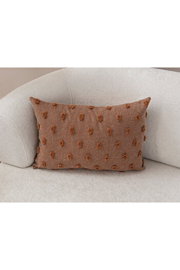 SWITA Linen Fabric Decorative Polka Dot - Throw Pillow Cover 35X50