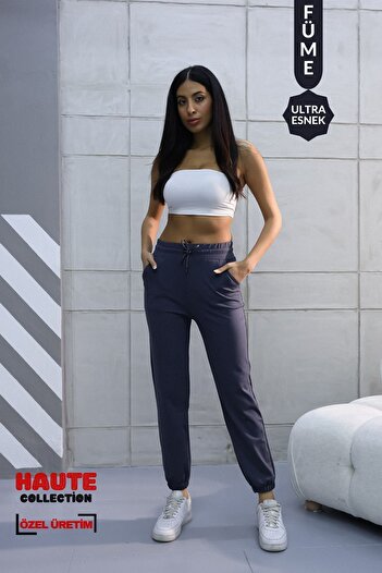 Balenbi Haute 1059 Smoked High Waist Ultra Flexible Seasonal Basic Sweatpants