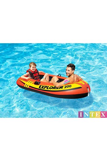 hediyecik Şişme Explorer 200 Havuz Ve Deniz Botu Ful Set 185x94x41 Cm Kürek,şnorkel,pompa Hediye
