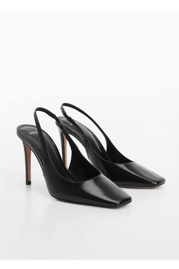 MANGO Woman Leather Shoes with Open Heel
