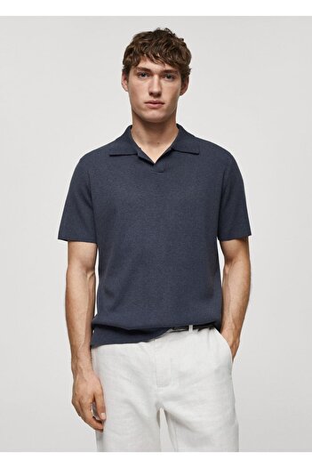 MANGO Man Tricou polo subțire din bumbac