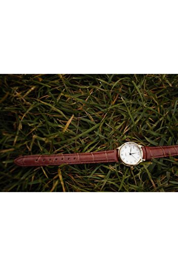 QUARTZ Marka Vintage Deri Kordon Yuvarlak Kasa Minimal Kol Saati
