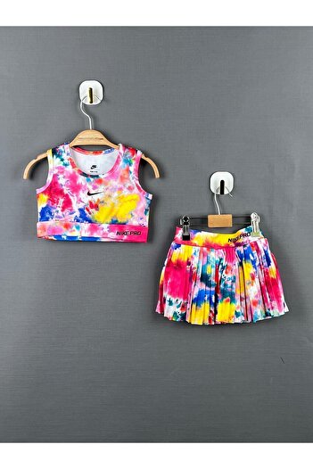 mikam Girl - Stylish Designed Boxer Swimsuit with Crop Skirt
