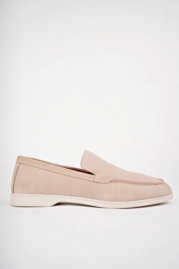 Deripabuc Men's Leather Casual Shoes - Genuine Leather and Sand Suede, Mrd25-0530