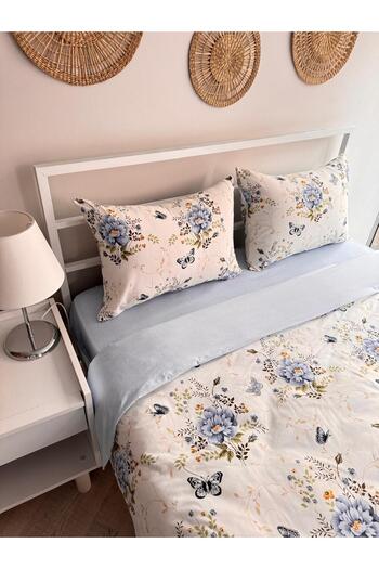üntaş Single Double Sided Duvet Cover and Pillowcase Set