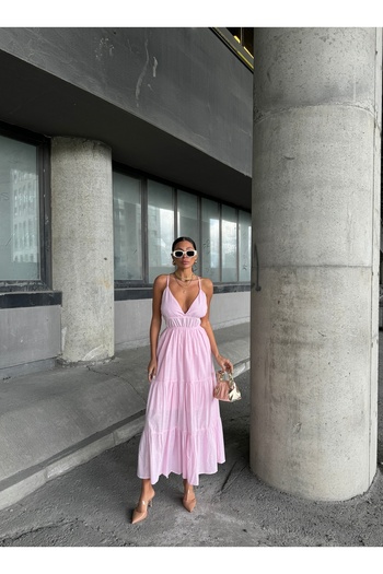 Ekim Store Strappy Maxi Dress - Flywheel Detail