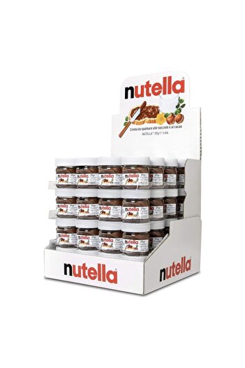 Nutella Mini Fındık Kreması Sürülebilir Çikolata 25 gr X 64 Mini Cam Kavanoz