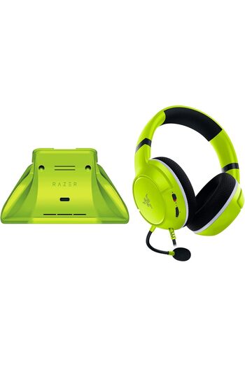 RAZER Essential Duo Bundle Xbox/KairaX Wired Headset & Charging Stand Xbox Controller-Electric Volt