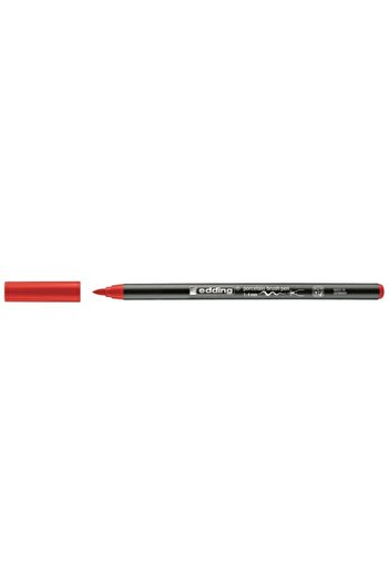 Edding Porcelain Pen with Brush Tip 1 mm 4 mm Red 4200 Pack of 10