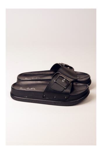 Pierre Cardin Pc 6787 Women's Anatomical Slippers Black