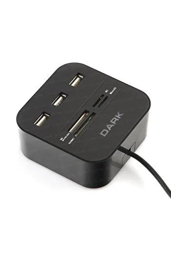 Dark USB Microsd-sd-mmc-m2-ms مُضاعِف USB مع قارئ بطاقات ثنائي برو Dk-ac-ucr202
