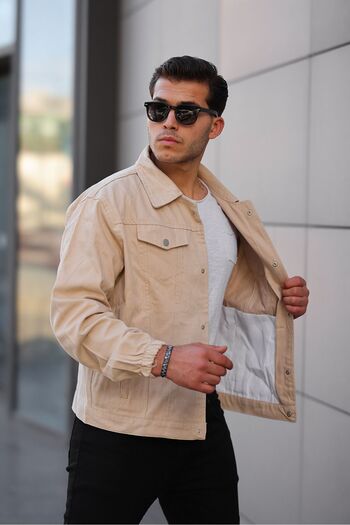 comstar Oversize Denim Jacket with Snap Fasteners