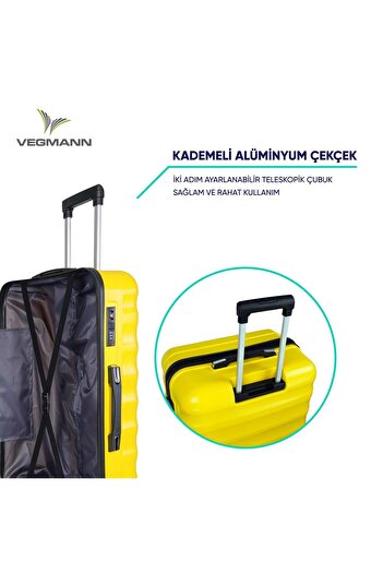 Bambus Home Vegmann Delphin Kırılmaz Dayanıklı Garantili Valiz & Bavul Kabin Boy