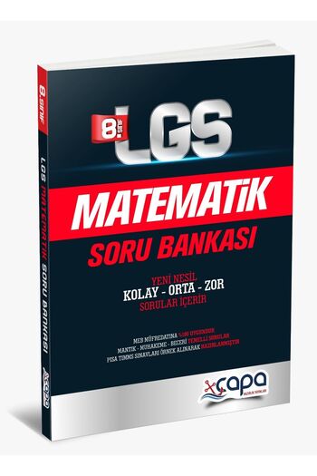 ÇAPA YAYINLARI lgs set 5 kitap matematik,ingilizce,türkçe,fen bilimleri,inkilap