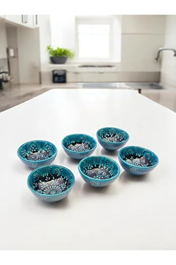 sharpart sharp&art 6 Pieces Ceramic 8 cm Serving Appetizer Sauce Bowl Set