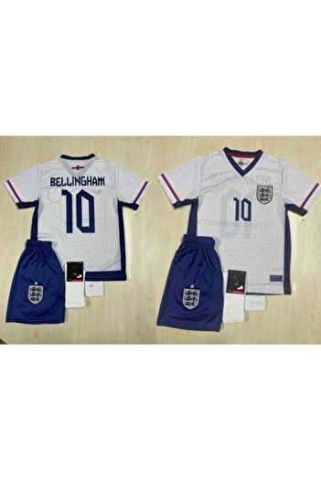 yenteks Jude Bellingham England White Kids SOCCER JERSEY - Set of 4 T-Shirt+Socks+Wristband 11