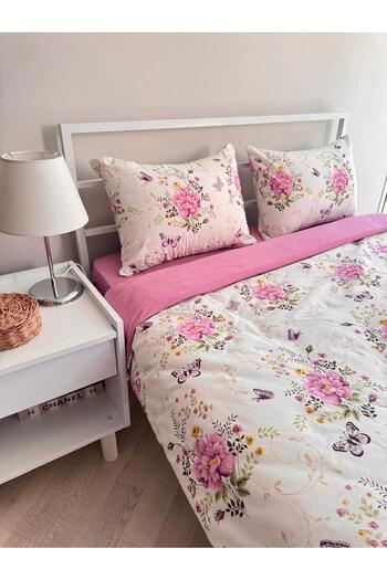 üntaş Single Double Sided Duvet Cover and Pillowcase Set