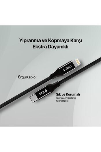 Ttec Super Şarj 1.5mt 20w Iphone Şarj Kablo Iphone 11 12 13 14 Pro Max Şarj Kablosu 480mbps Örgü Tas