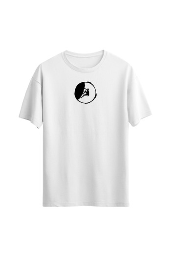 Açık Garaj Κανονικό μπλουζάκι με εμπριμέ Unisex με ελάχιστο σχέδιο Climber
