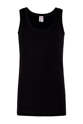 Namaldı Ribana Boy Black Cotton Undershirt 307 Black