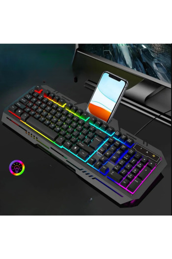 Protonust Rainbow Rgb Mekanik 105 Tuşlu RGB Led Işıklı Kablolu Oyun Klavyesi Ve Mouse BKB-9