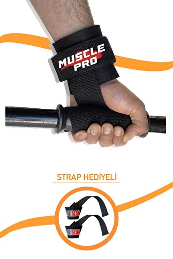 E-HSPORT Curele de ridicare Muscle Pro Grip Pro și breloc