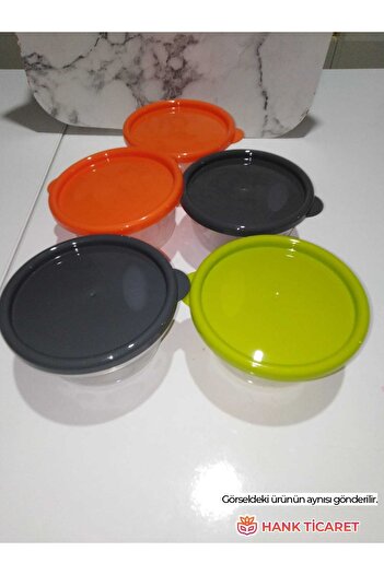 HANK TİCARET Çok Amaçlı 5'li Saklama Kabı - Kahvaltı, Kuruyemiş, Piknik, Çay Ve Yemek Için (5X250 ML)