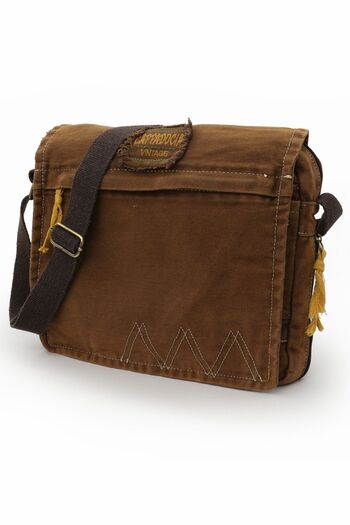 Cappadocia Vintage Ephesus 4009 - Brown Vintage Cotton Shoulder Messenger 14-inch Laptop Bag
