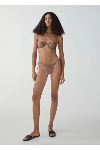 MANGO Woman Λαμπερό μπικίνι βραζιλιάνικου πάτου