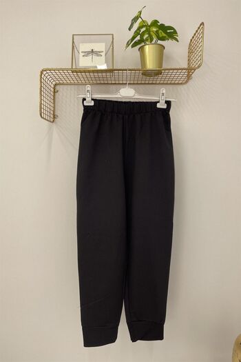 Puane Elastic Waistband Sweatpants 30189 - Black