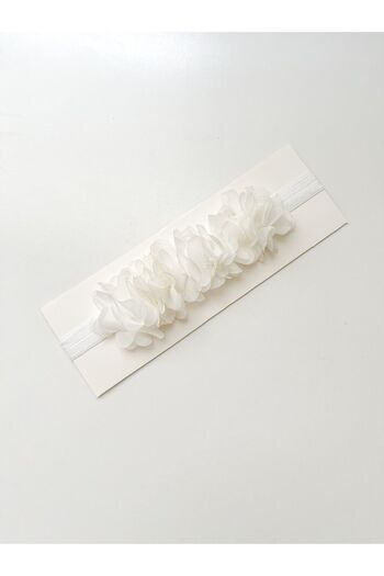 COOLMINIES Baby Girl Floral Hair Bandana - White