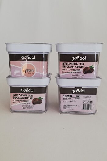 adresiburasi System G690 Storage Container 0.50Lt Set of 4