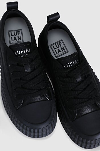 Lufian Diana Women's Black Sneakers - 100% Leather Shoes