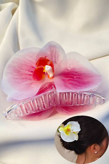 PREGIO Orchid Aloha Flower - Decorated and Elegant Summer Latch Buckle