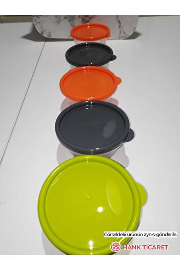 HANK TİCARET Çok Amaçlı 5'li Saklama Kabı - Kahvaltı, Kuruyemiş, Piknik, Çay Ve Yemek Için (5X250 ML)
