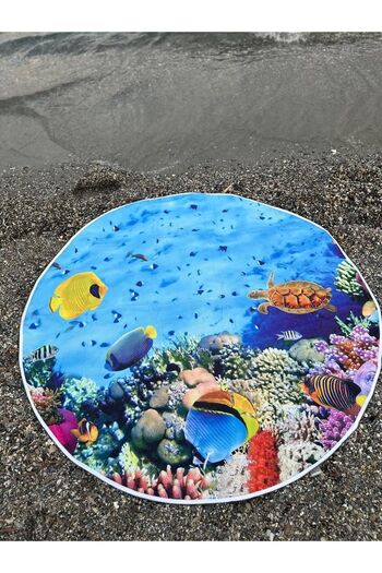 Dotamess 150 Cm Round Beach and Camping Picnic Blanket